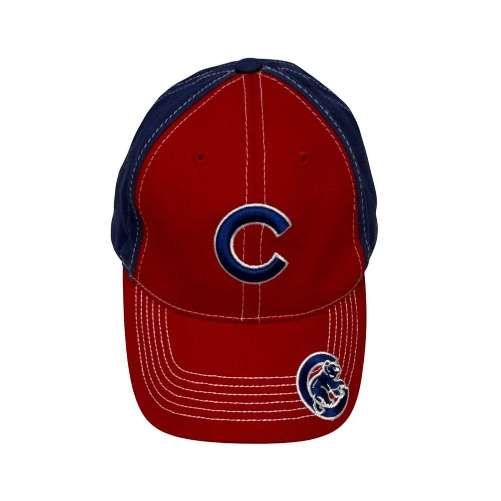 Chicago Cubs Fan Favorite Hat Cap Adjustable Red Cotton Embroidered Logo -Youth
